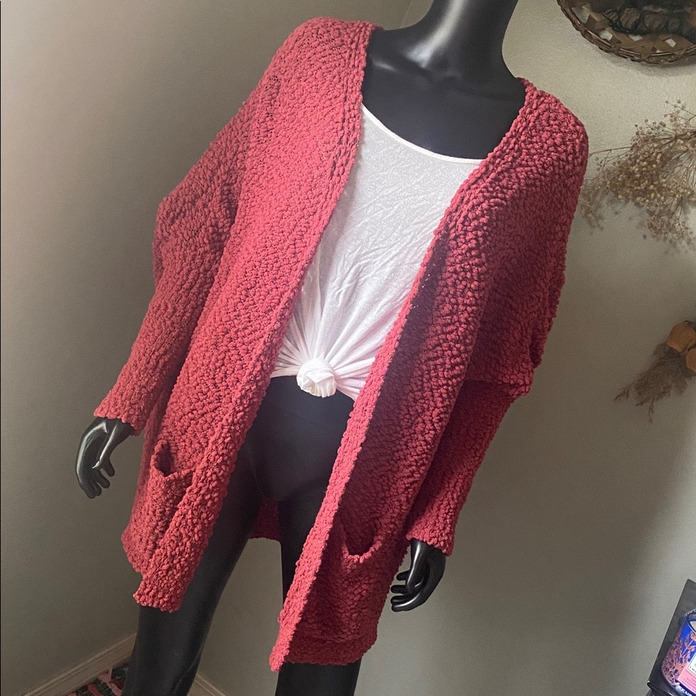 FAVLUX Kawaii Cute Textured Open-Front Sweater with Pockets!